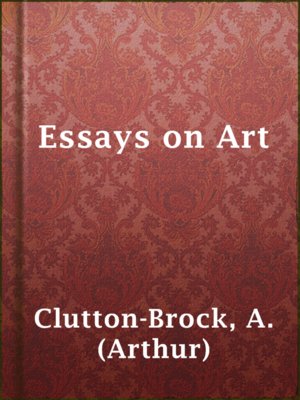 cover image of Essays on Art